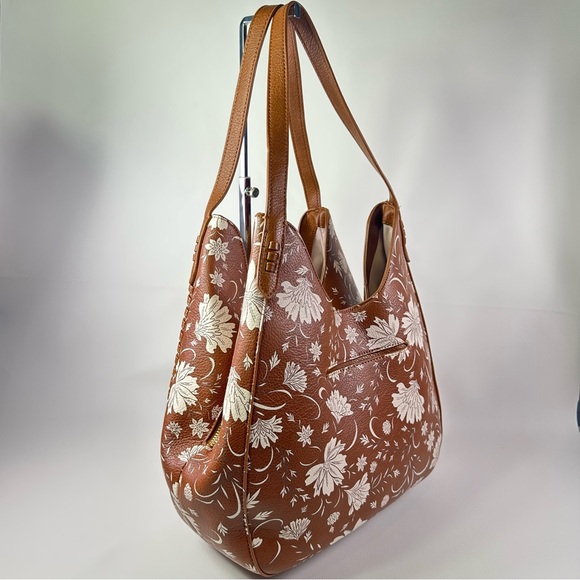 Women’s Style &Co 4 Poster Brown Floral Hobo/Shoulder Bag - Picture 3 of 11